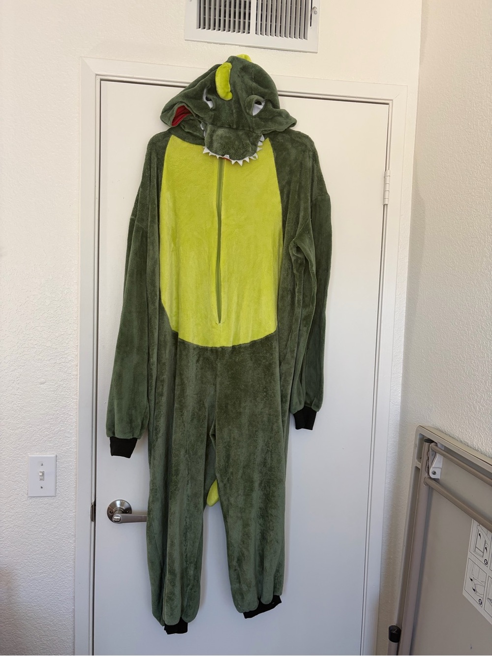 Green Dinosaur One-Piece Costume Jumpsuit